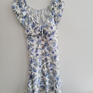 No Boundaries Soft Stretch Floral Dress Short Sleeve On Off Shoulder Large 11/13